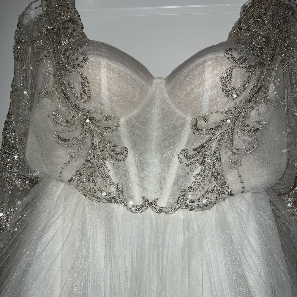 Milla Nova Wedding Dress - white, champagne, nude, lace, corset
